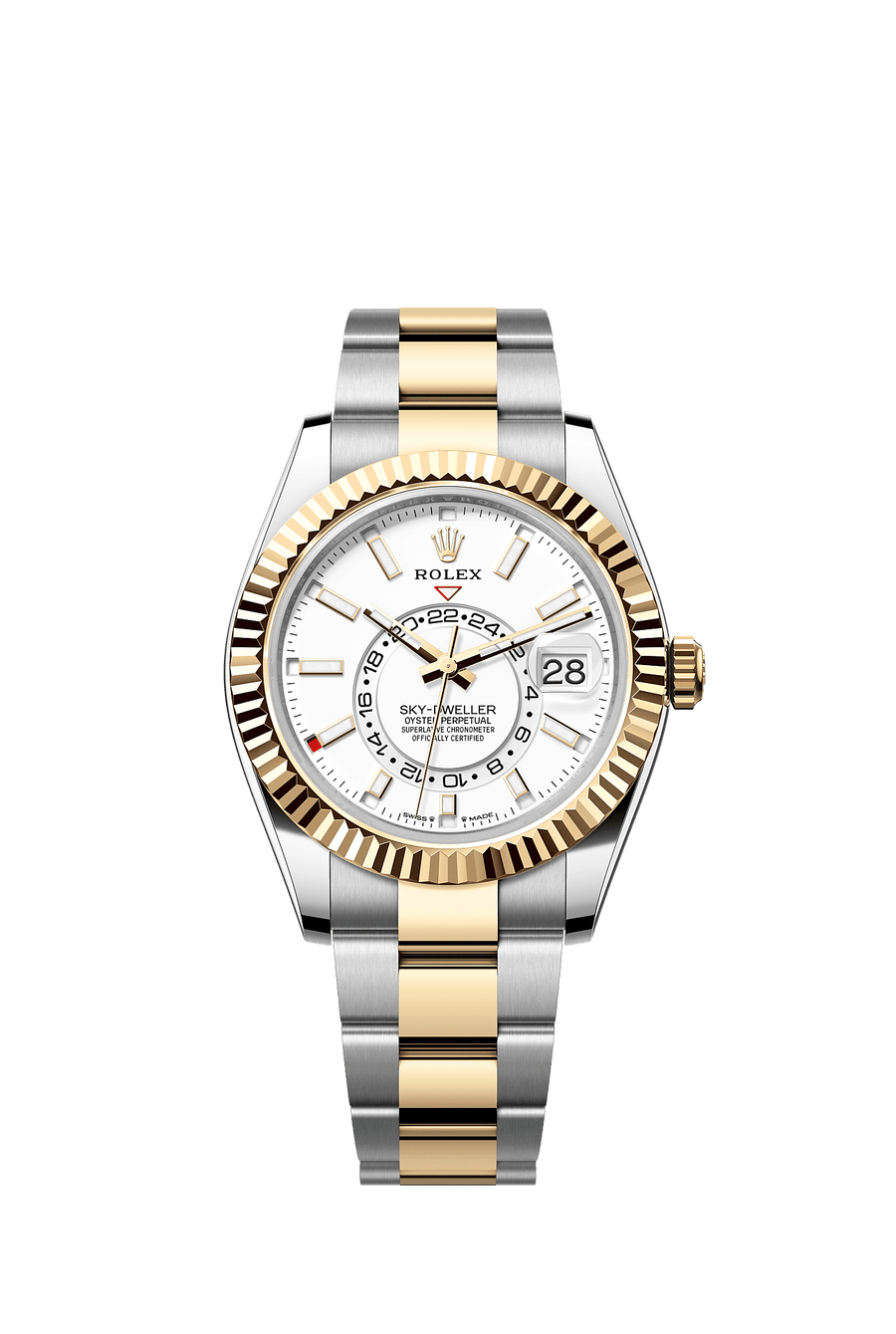Rolex Sky-Dweller 336933 Intense White Dial Yellow Rolesor Oyster