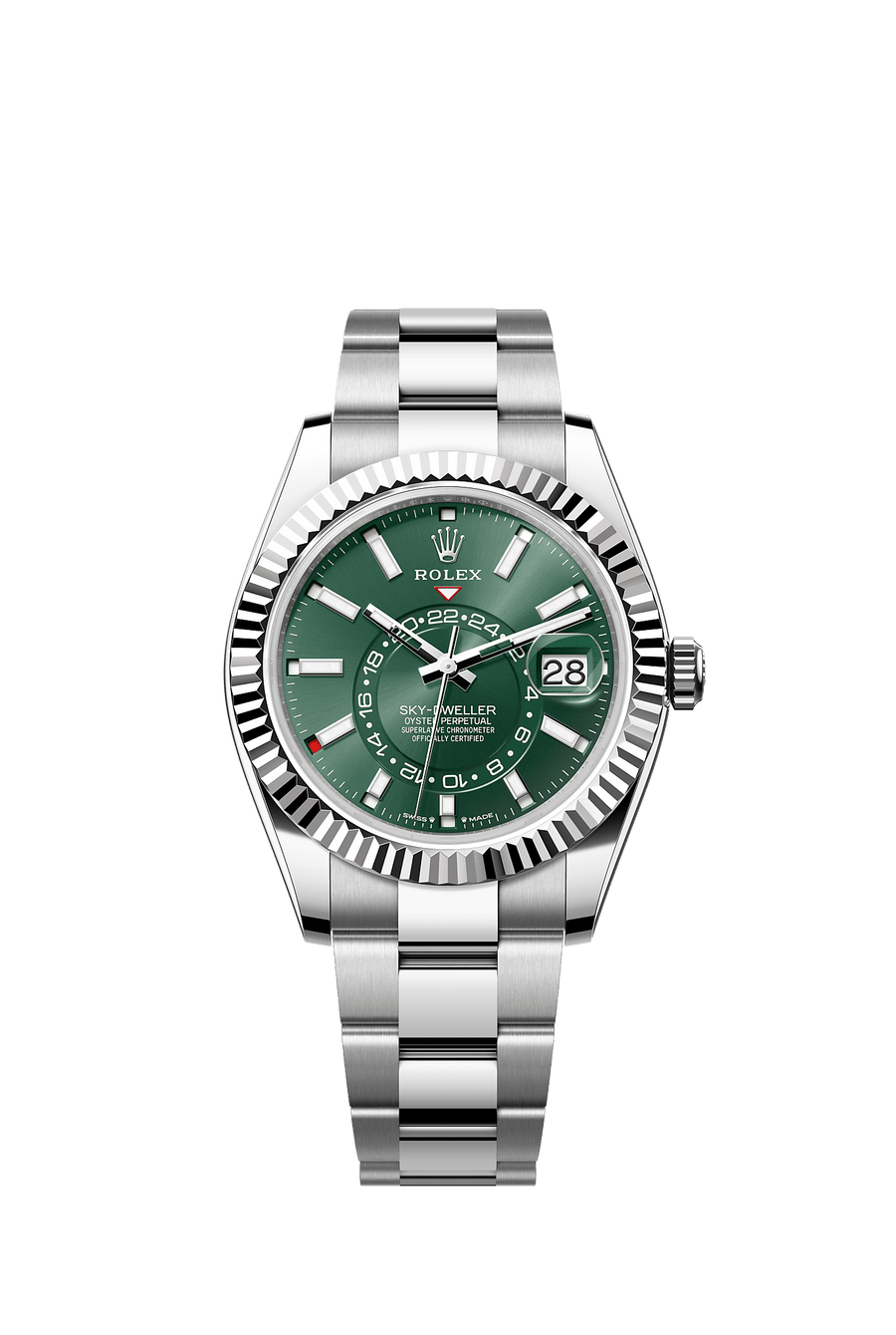 Rolex Sky-Dweller 336934 Mint Green Dial White Rolesor Oyster