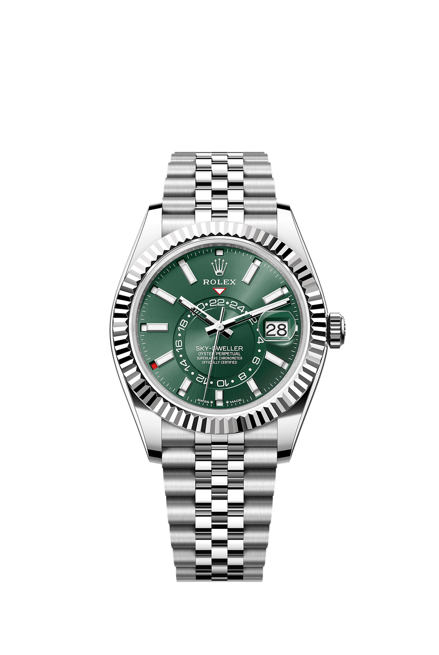 Rolex Sky-Dweller 336934 Mint Green Dial White Rolesor Jubilee