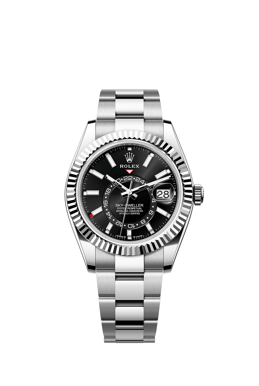 Rolex Sky-Dweller 336934 Bright Black Dial White Rolesor Oyster