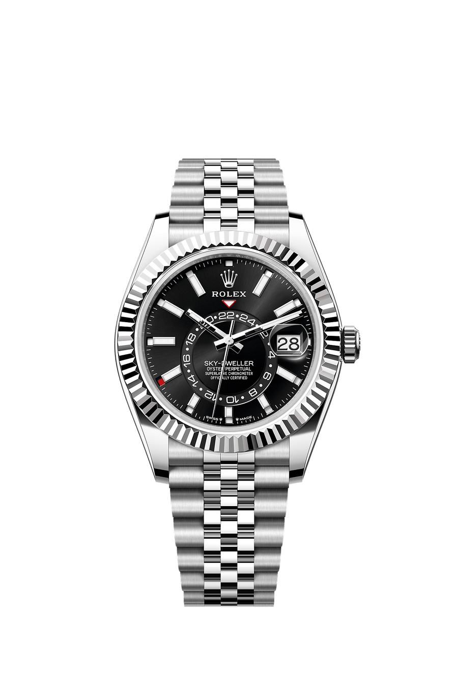 Rolex Sky-Dweller 336934 Bright Black Dial White Rolesor Jubilee