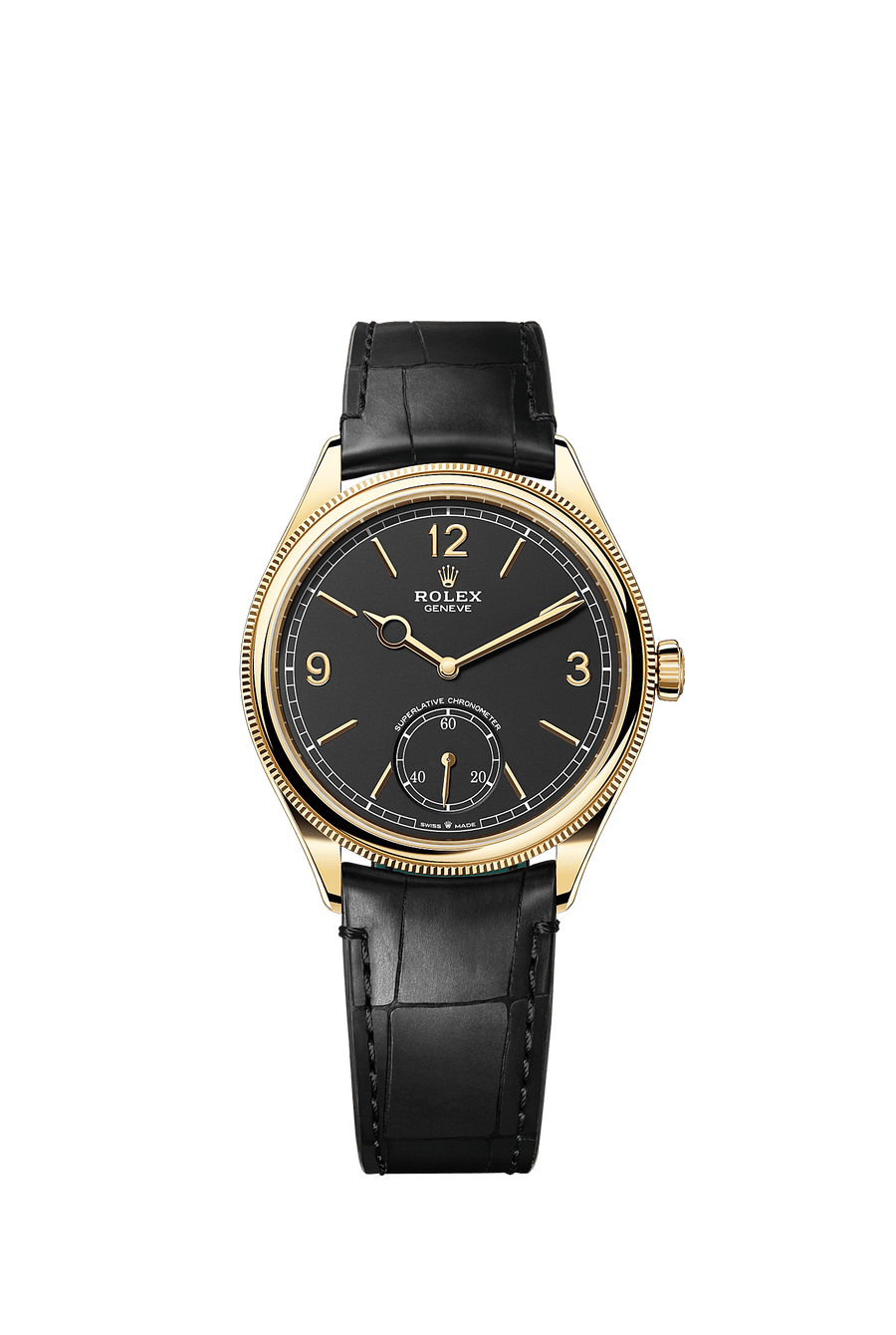 Rolex 1908 52508 Black Dial Yellow Gold