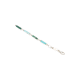 Malachite and Turquoise Bar Bracelet sterling silver detail
