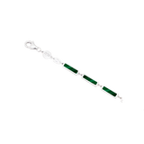 Malachite Bar Bracelet 14K white gold detail