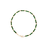 Blu Scarpa Malachite Bar Bracelet 14K yellow gold