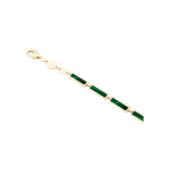 Malachite Bar Bracelet 14K yellow gold detail