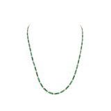 Blu Scarpa Malachite Bar Necklace 14K gold