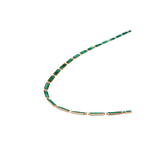 Malachite Bar Necklace 14K gold detail