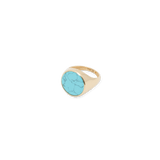Blu Scarpa Oval Scarpa Ring in 18K gold with turquoise