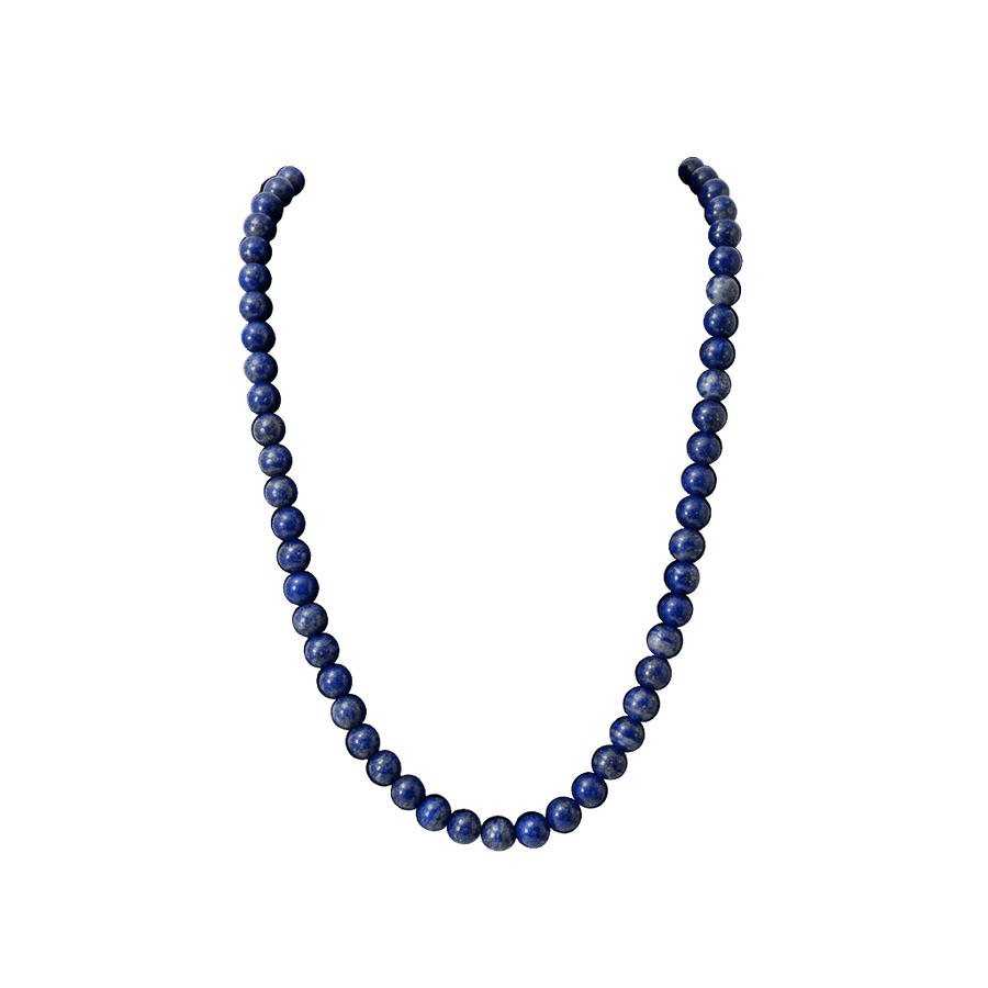 Blu Scarpa Santa Fe Beaded Lapis Necklace 14K gold