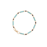 Blu Scarpa Sapphire x Turquoise Bar Bracelet 18K gold