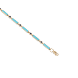 Sapphire x Turquoise Bar Bracelet detail