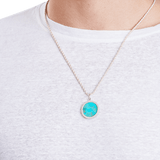 Moneta Turchese pendant detail