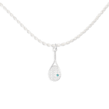 Blu Scarpa Signature Tennis Racket Corda Necklace sterling silver