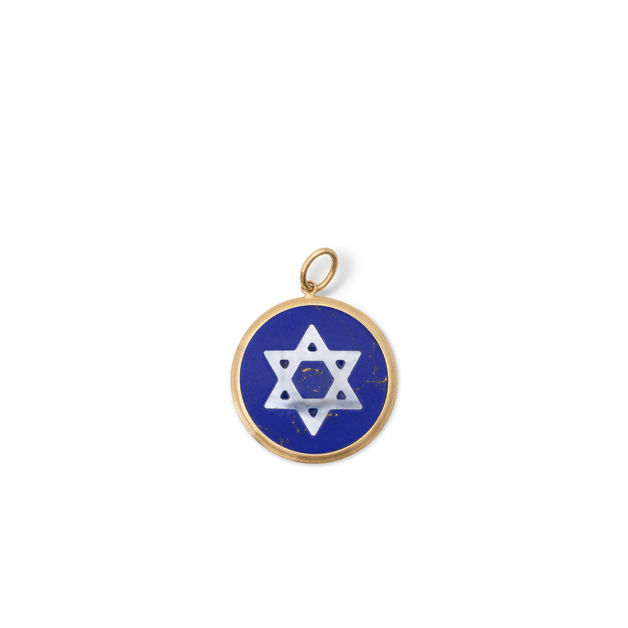 Blu Scarpa Star David Moneta Pendant 14K gold