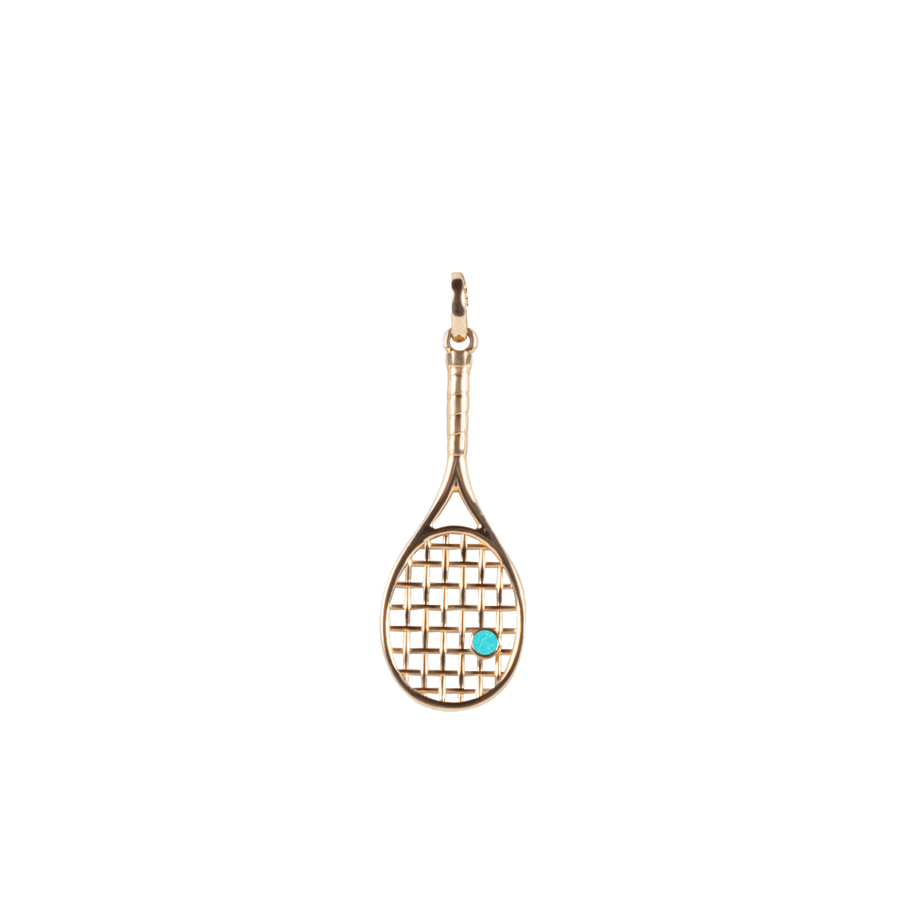 Blu Scarpa Tennis Racket Pendant 14K gold