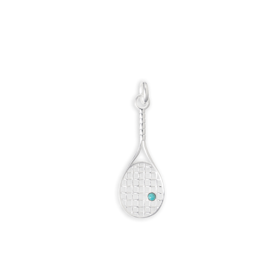 Blu Scarpa Tennis Racket Pendant sterling silver