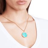 Turchese Moneta Pendant 14K gold alternate view