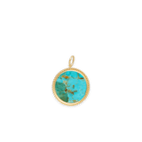 Blu Scarpa Turchese Moneta Pendant 14K gold