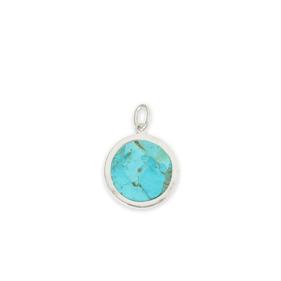 Blu Scarpa Turchese Moneta Pendant sterling silver
