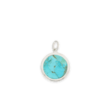Blu Scarpa Turchese Moneta Pendant sterling silver