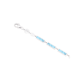 Turquoise Bar Bracelet 14K white gold detail