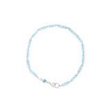 Blu Scarpa Turquoise Bar Bracelet 14K white gold