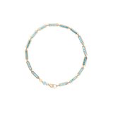 Blu Scarpa Turquoise Bar Bracelet in 14K yellow gold