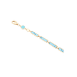 Blu Scarpa Turquoise Bar Bracelet 14K gold detail