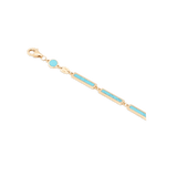 Turquoise Bar Bracelet 18K yellow gold detail
