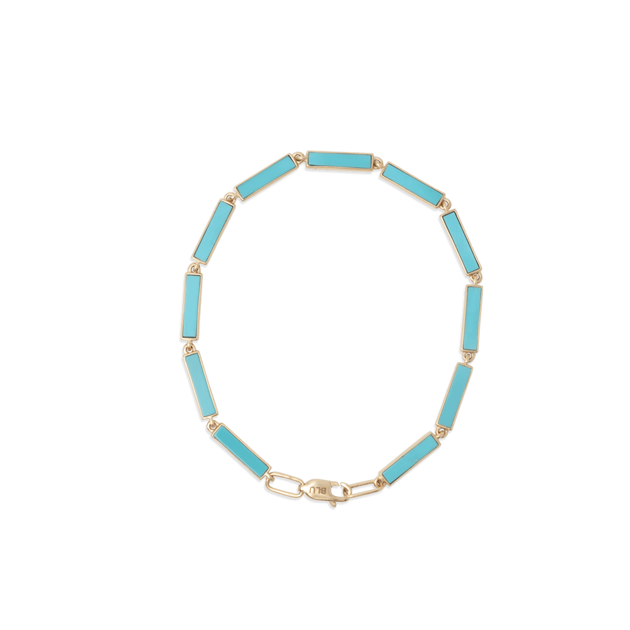 Blu Scarpa Turquoise Bar Bracelet 18K Jumbo