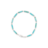 Blu Scarpa Turquoise Bar Bracelet in 925 sterling silver
