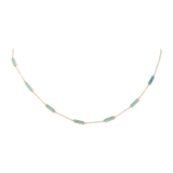 Blu Scarpa Turquoise Bar Choker 14K gold