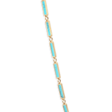 Blu Scarpa Turquoise Bar Necklace 14K gold detail