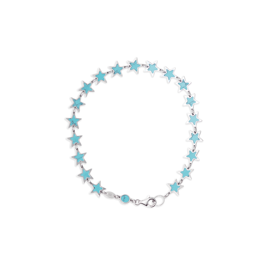 Blu Scarpa Turquoise Star Bracelet 14K white gold
