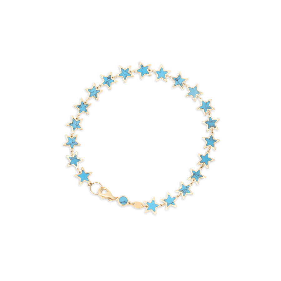 Blu Scarpa Turquoise Star Bracelet 14K yellow gold