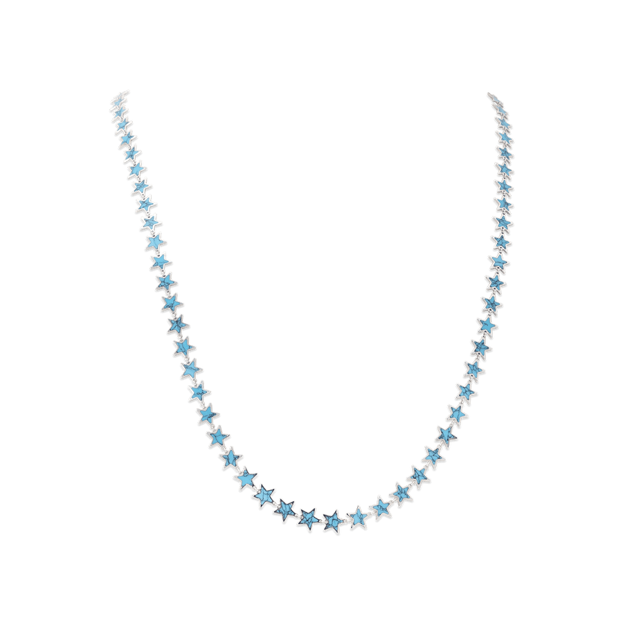 Blu Scarpa Turquoise Star Necklace 14K white gold