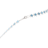 Turquoise Star Necklace 14K white gold detail