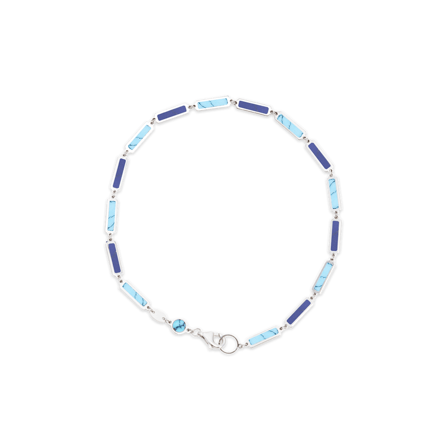 Blu Scarpa Two Tone Bar Bracelet 14K white gold