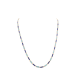 Blu Scarpa Two Tone Bar Necklace 14K gold