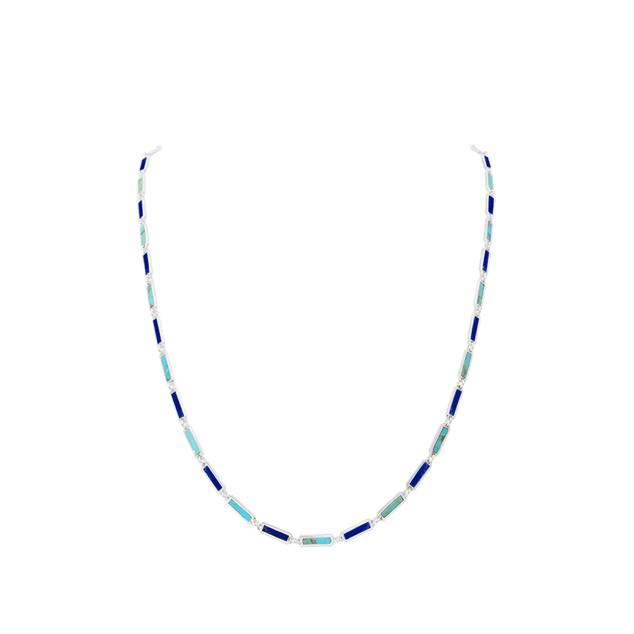 Blu Scarpa Two Tone Bar Necklace sterling silver